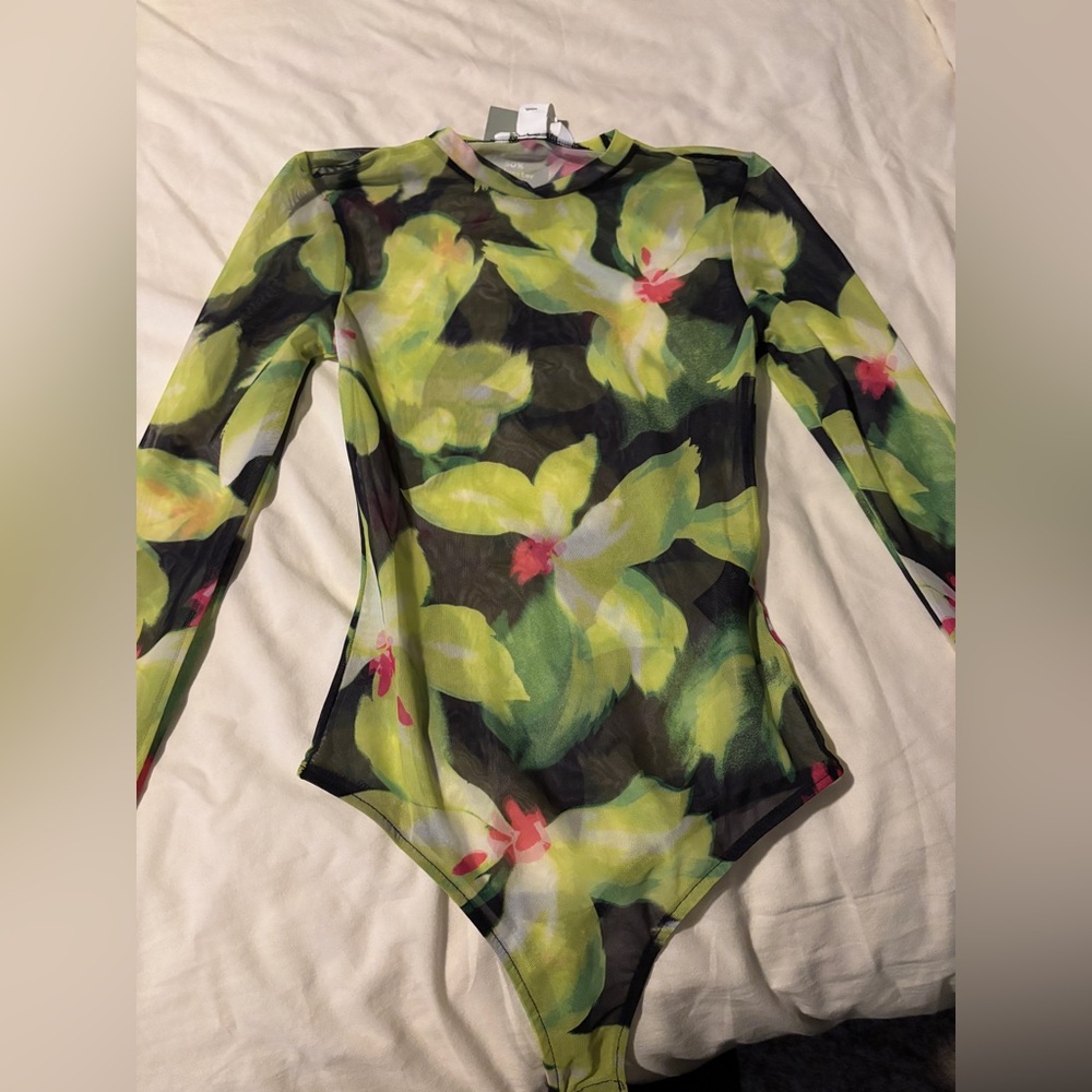 H&M Multicolor Mesh Bodysuit